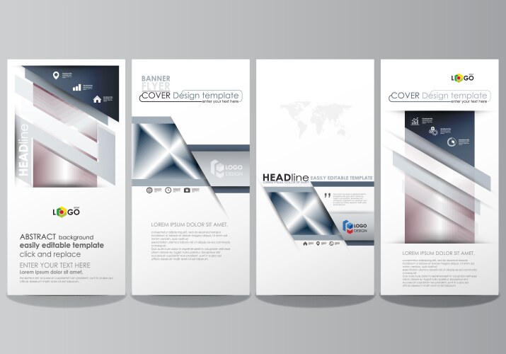 Flyers set modern banners business templates Vector Image