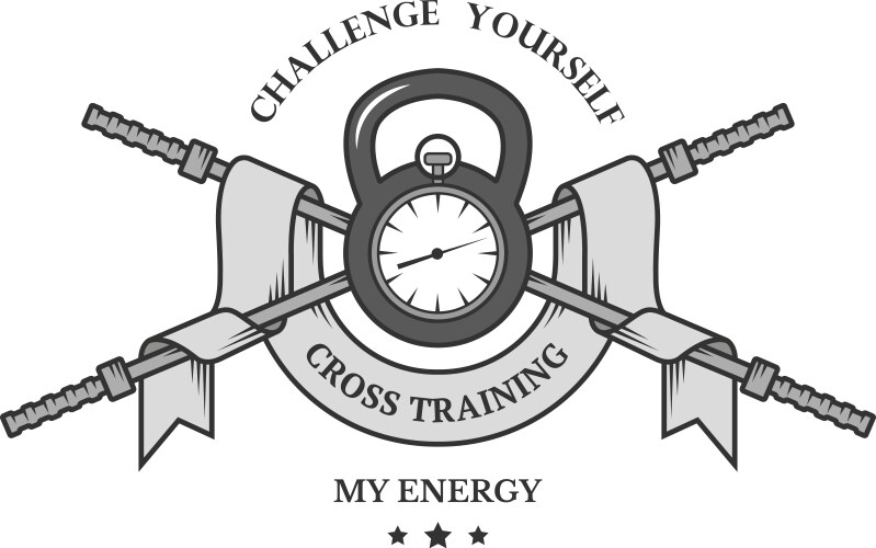 Cross training emblem vector image