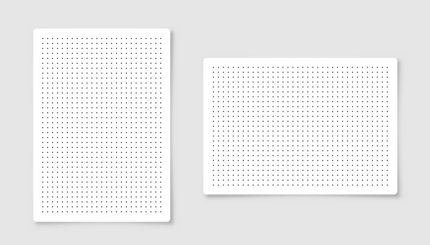 Dotted graph paper with grid polka dot pattern vector image