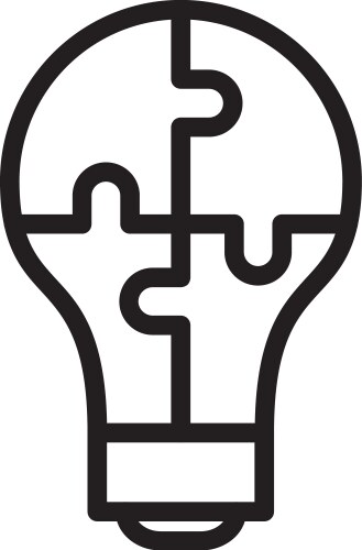 Problem solving linear style icon design vector image