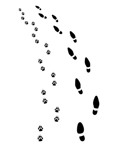 Footprints - Left Turn Vector Image