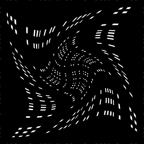 Grid mesh of distorted lines geometric monochrome vector image