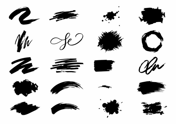 Engkish Line Pattern Abstract Black Brushstroke Pattern – Free Vector | VectorStock