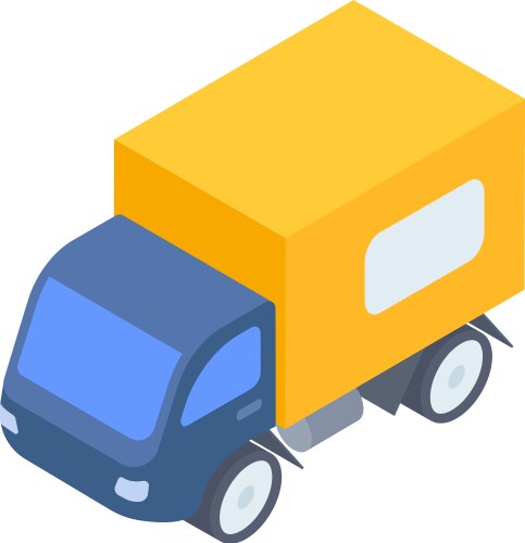 Truck automobile for cargo shopping retail vector image