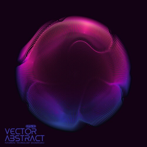 Abstract sphere of particles points array vector image