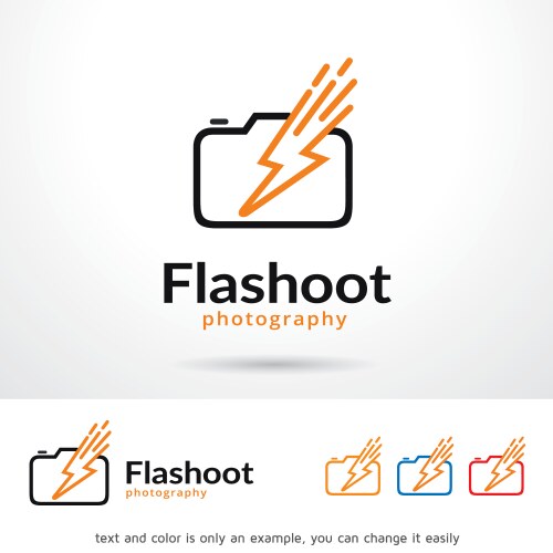 flash photography logo template vector image