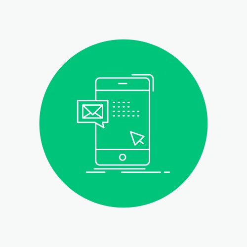 Bulk dialog instant mail message white line icon vector image