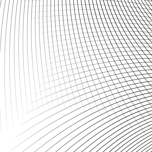 Grid - mesh of dynamic curved lines abstract vector image