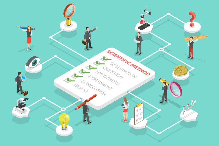 3d isometric flat conceptual Royalty Free Vector Image