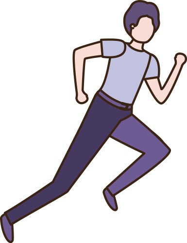 Man Character Sitting Royalty Free Vector Image