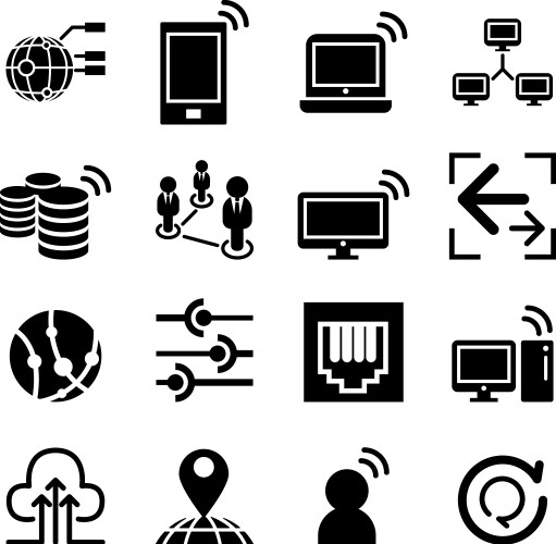 Lan network diagram Royalty Free Vector Image - VectorStock