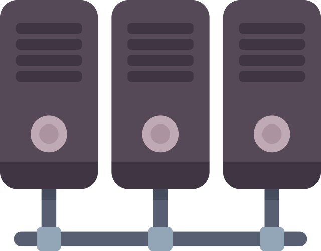 Server rack icon showing data storage network vector image