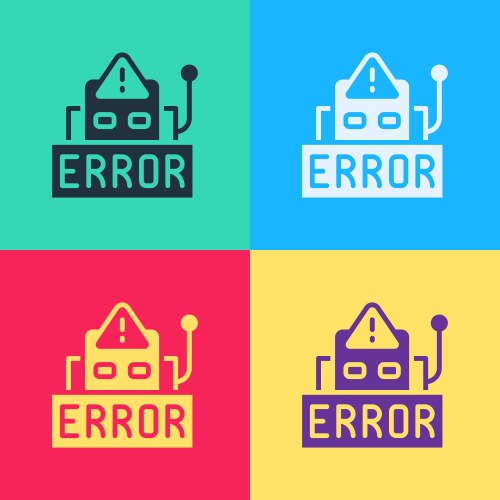 Pop art error in operation program vektorbild