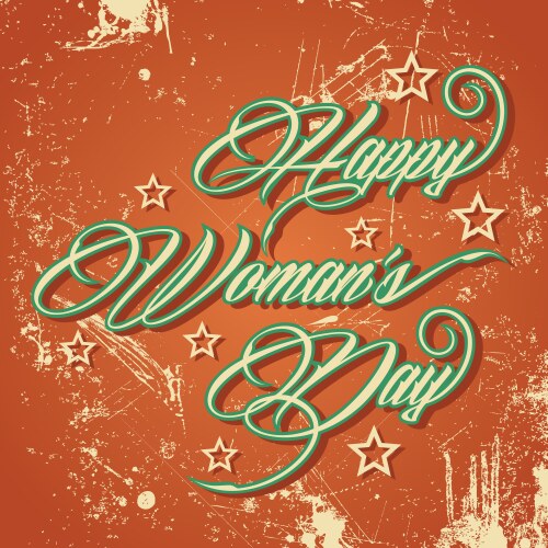 Retro typographic design for happy womens day Vector Image