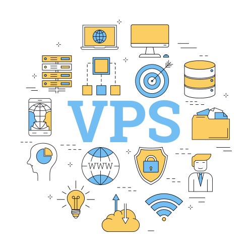 VPS Cloud Computing Concepts vector image