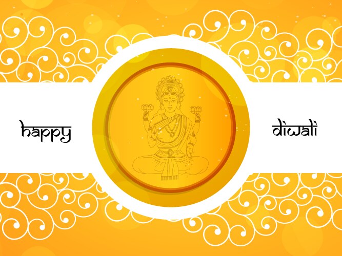 Hindu festival diwali background Vector Image