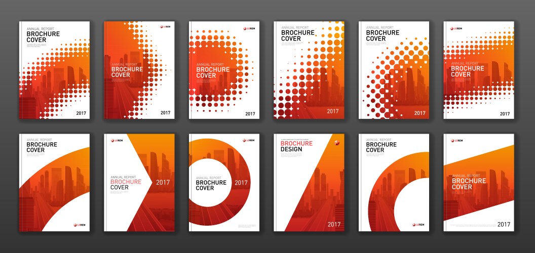 Brochure cover design layout set for business vector image