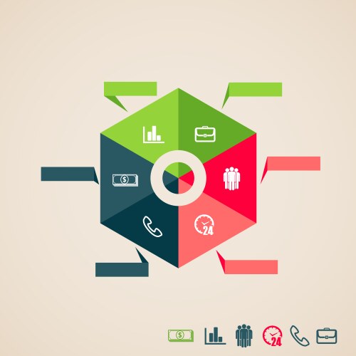 Infographic elements for web and print usage vector image