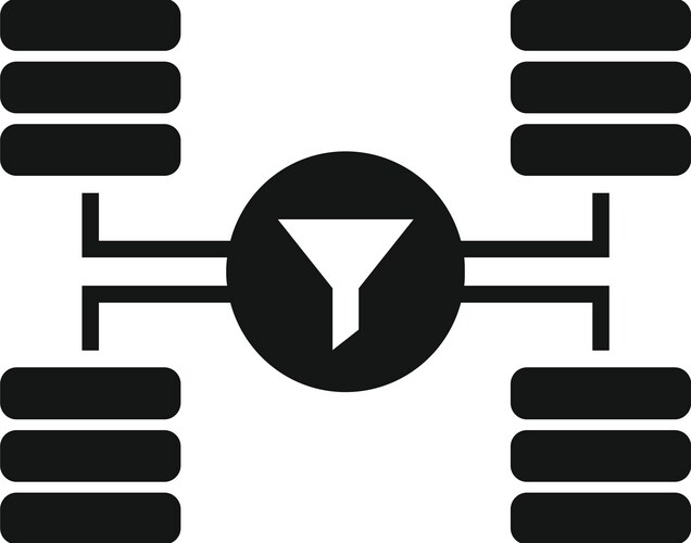Smart access data icon simple network vector image