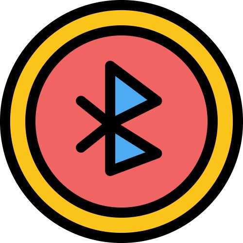 Bluetooth ui user interface flat color icon vector image