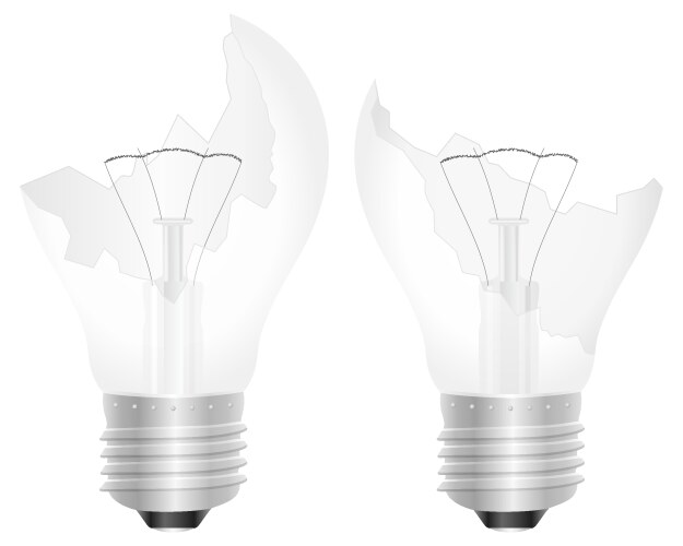 Vector Bulb Split Broken Light Bulb Vector Images (over 1,100)
