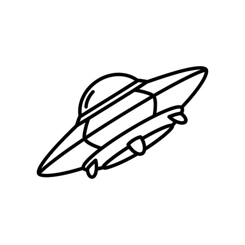 Futuristic Flying Saucer Vector Image
