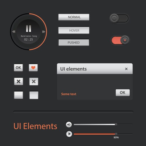 Scattered dot chart ui element template Royalty Free Vector