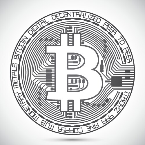 Bitcoin logo Royalty Free Vector Image - VectorStock