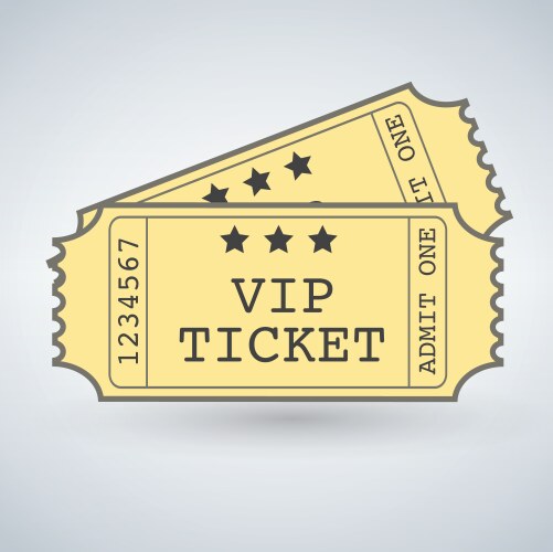 Pair vip tickets vector image