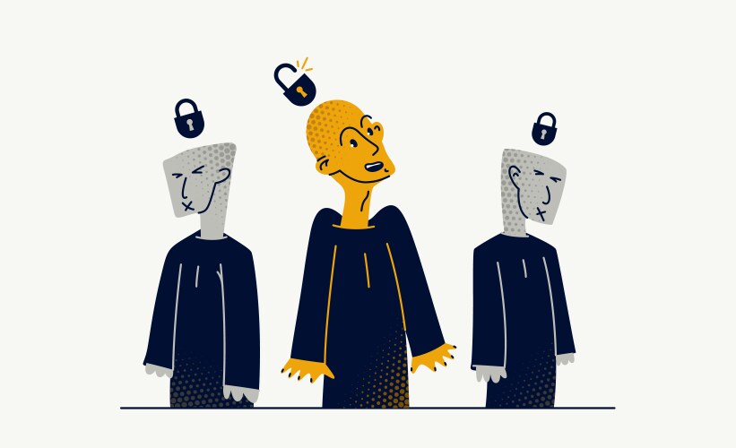 Matrix mind control and totalitarian society and Vector Image