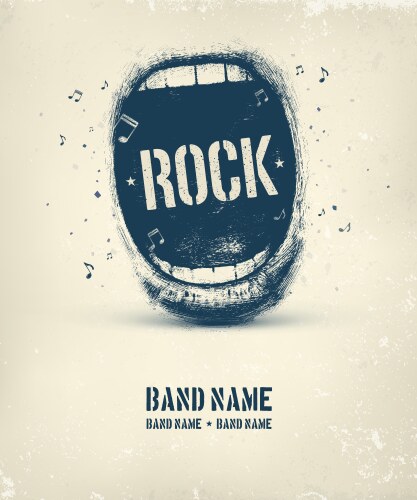 rock music poster vector image vector image