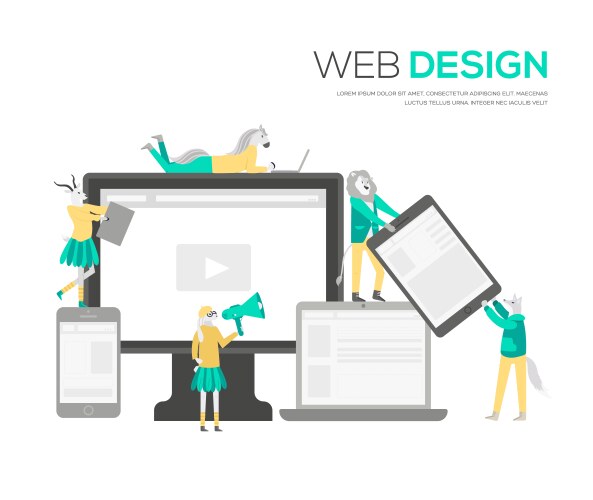 Web design structure and is public vector image