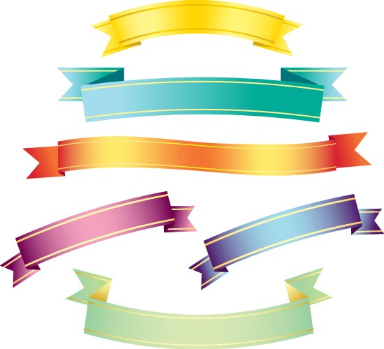 Retro ribbons Royalty Free Vector Image - VectorStock