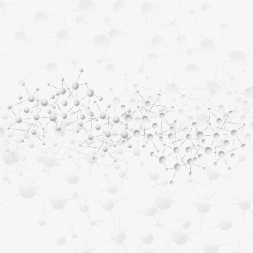 Molecule structure gray background Royalty Free Vector Image