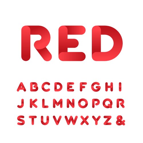 Ruby font treasures of alphabet gemstone letters Vector Image