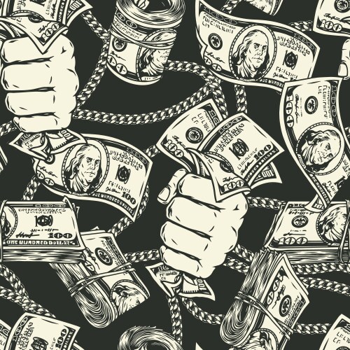 Money Seamless Pattern - US Dollars Vector Image