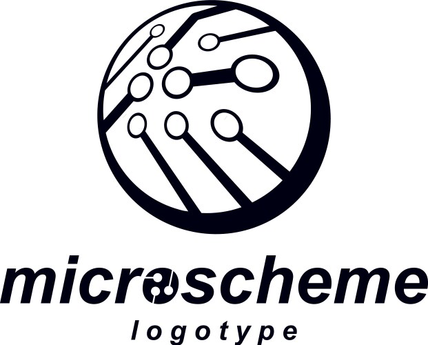 Cybernetic element abstract circular circuit vector image