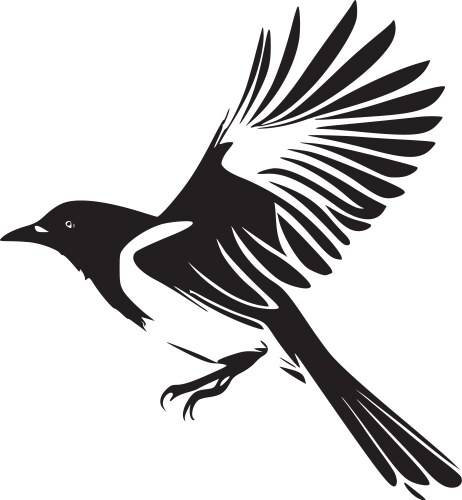 Magpie - high quality logo ideal for t-shirt vector image