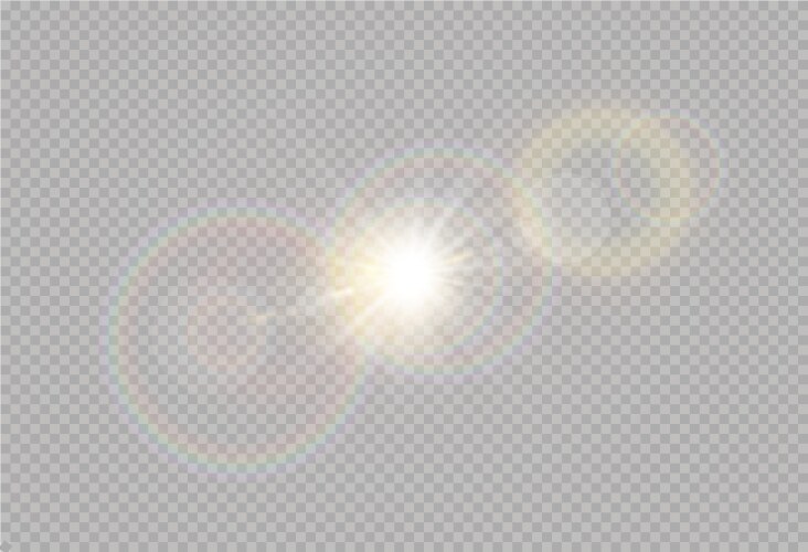 sunlight special lens flash light effect sun vector image