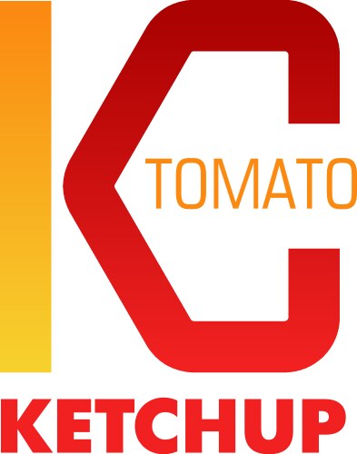 tomato ketchup sign vector image