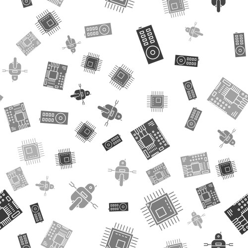 Set remote control processor with microcircuits vektorbild