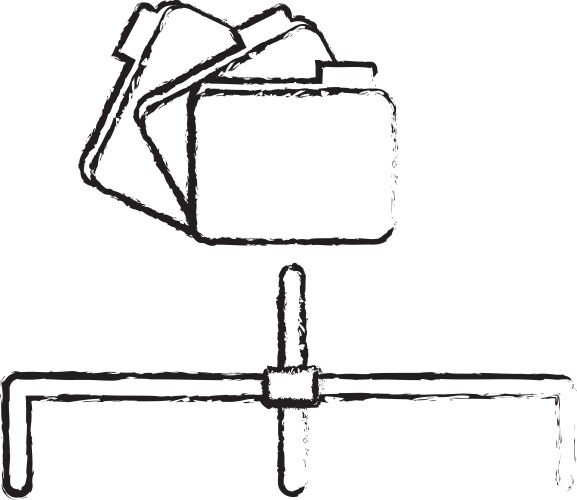 Shared archived folders data center related vektorbild