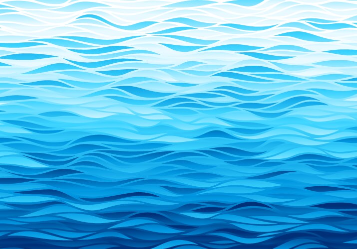 Blue sea waves with white foam tops seamless Vector Image