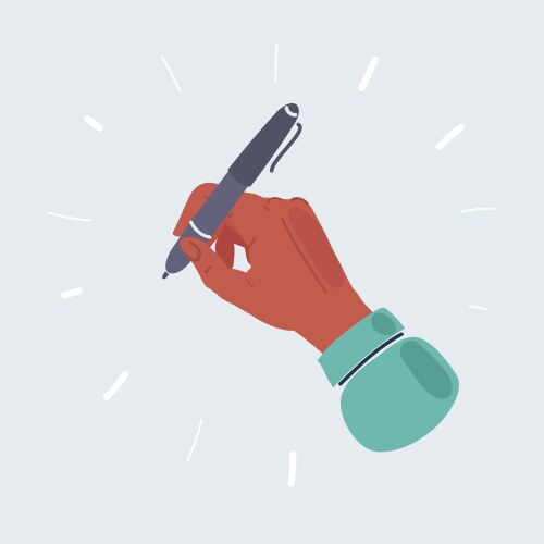 Hand writing with pen Vector Image