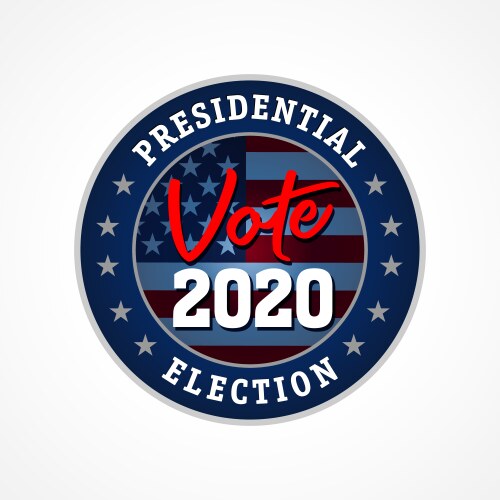 USA Election 2020 Star Emblem Vector Image