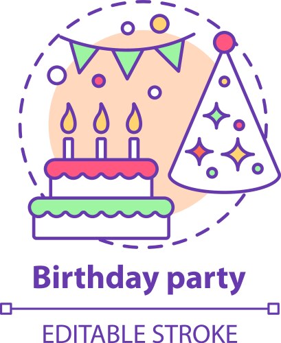 birthday party concept icon b-day holiday vector