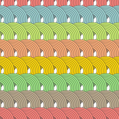Abstract Loop Pattern - Colorful Waves vector image