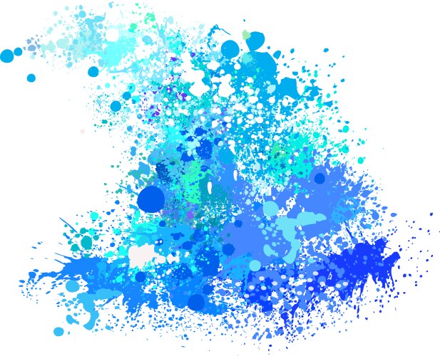 Color paint splashes gradient font Royalty Free Vector Image
