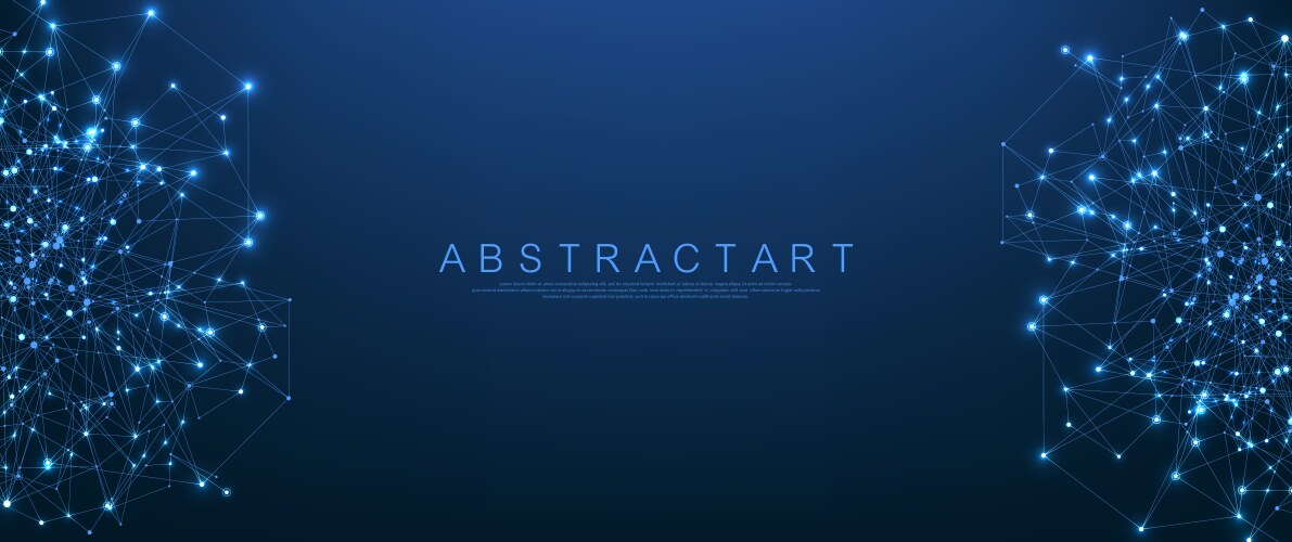 Global network connection concept big data vector image
