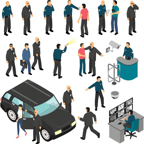 Isometric business characters young entrepreneurs Vector Image